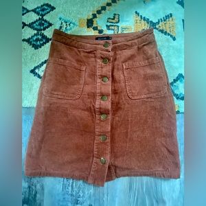Roolee Corduroy Button Mini Skirt